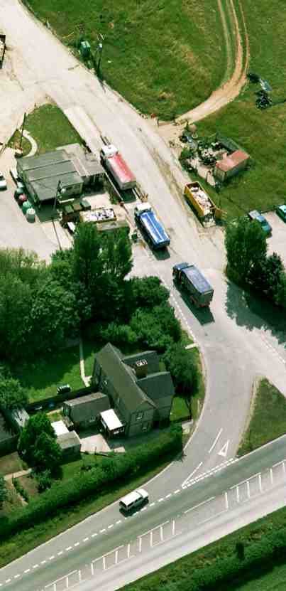 Aerial view of weighbridge.