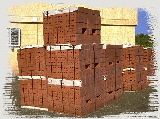 Stack of bricks at Site Waste Management Plan site