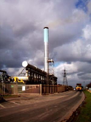 A large landfill gas generation plant