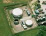 An aerial view of a leachate treatment plant
