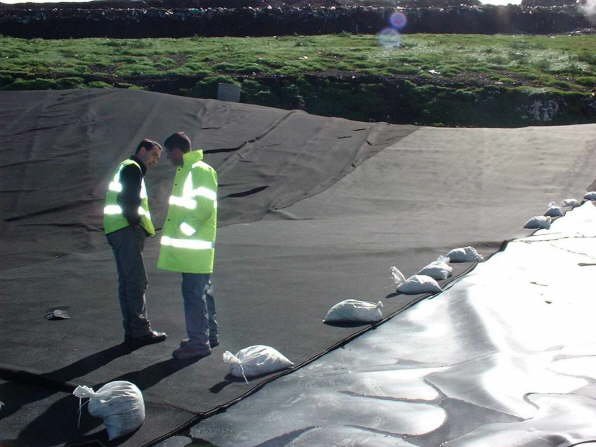 Liner with protective blanket
