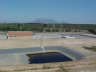 A leachate storage lagoon