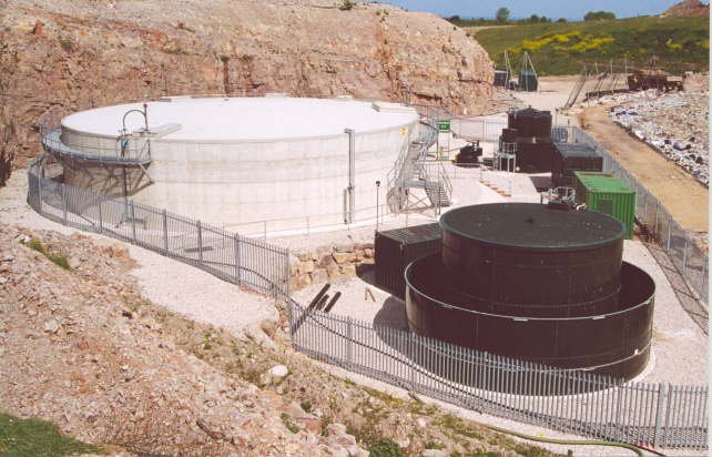 A modern leachate treatment plant